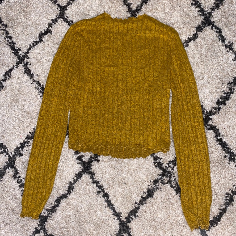 Mustard yellow crop top